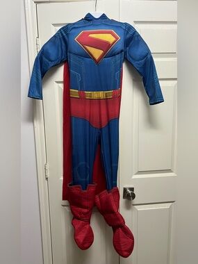 Rubie's Blue, Red and Yellow Superman-Style Kids Costume with Cape Size M